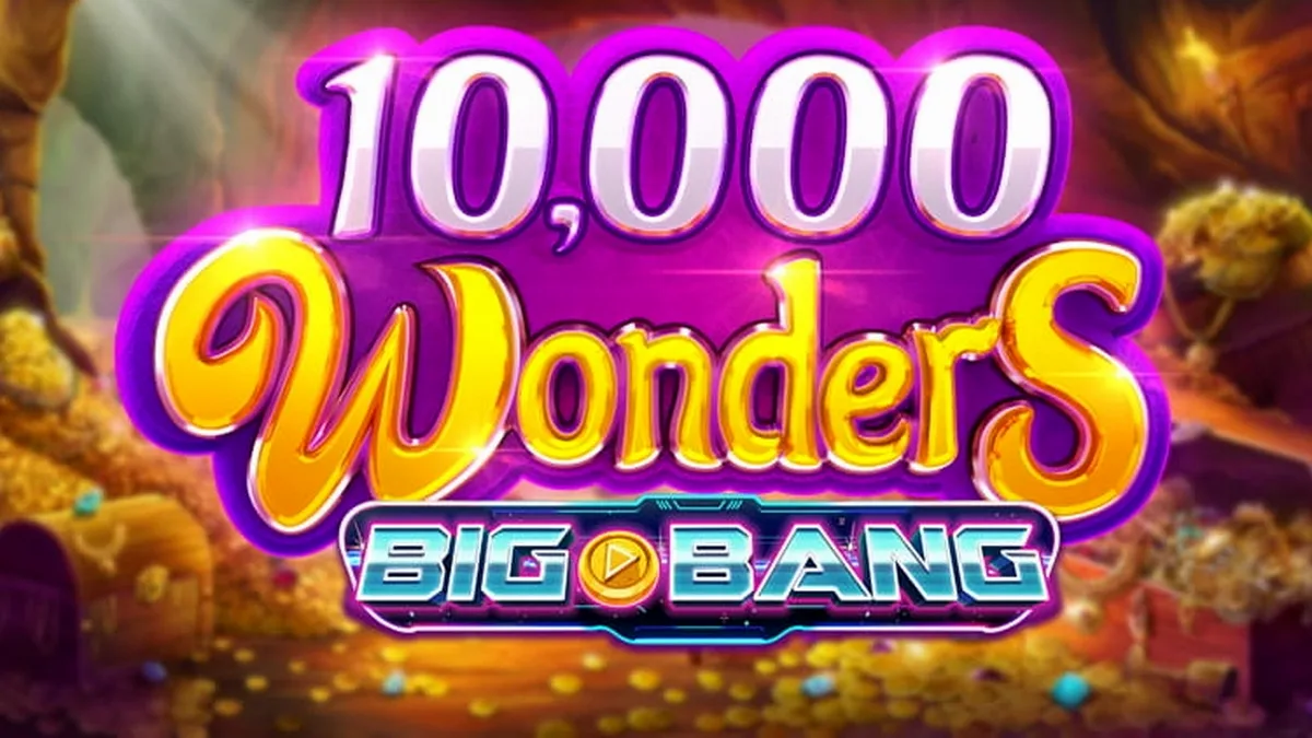 Tampilan visual slot 10,000 Wonders Big Bang dengan latar belakang bertema kosmik